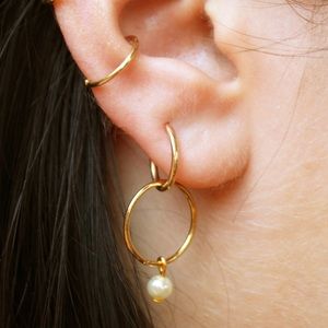14k Gold Filled Baby Perla Hoops